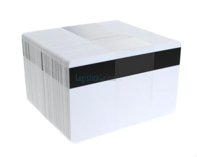 Tarjetas PVC blancas con banda magnética para impresoras de tarjetas (Pack de 100)