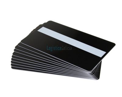 Tarjetas PVC negras mate con panel de firma para impresoras de tarjetas (Pack de 100)