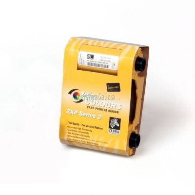 Ribbon WrKr (Blanco/Negro) de resina - ZEBRA True Colours para impresoras de tarjetas ZXP SERIES 3 - 600 impresiones por rollo
